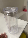 16 OZ snow globe plastic cup