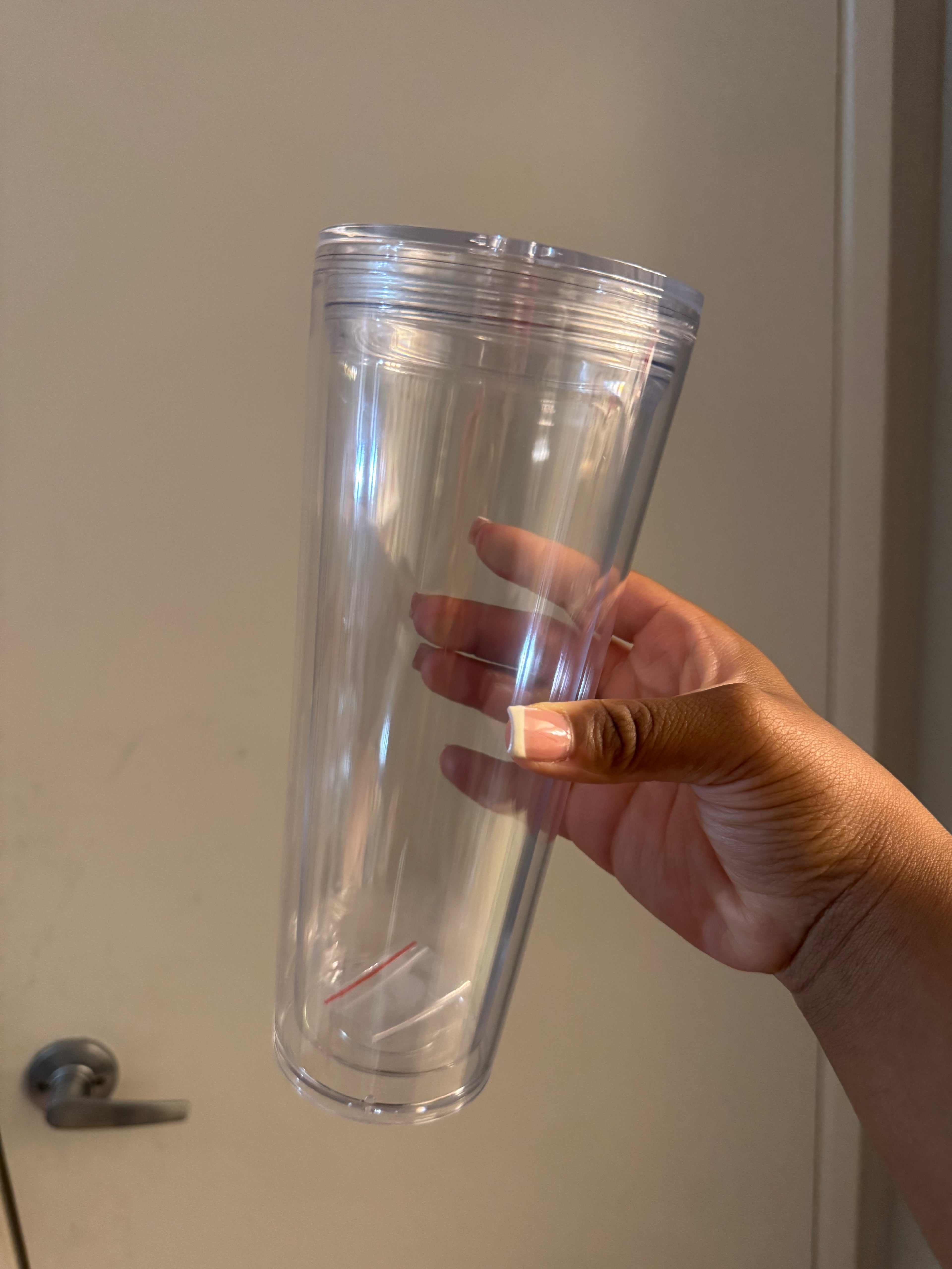 24 Oz acrylic snow globe tumbler